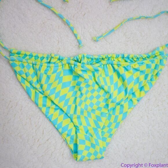 NEW It’s Now Cool x free people checkered wave bikini bottom, L - Picture 13 of 14